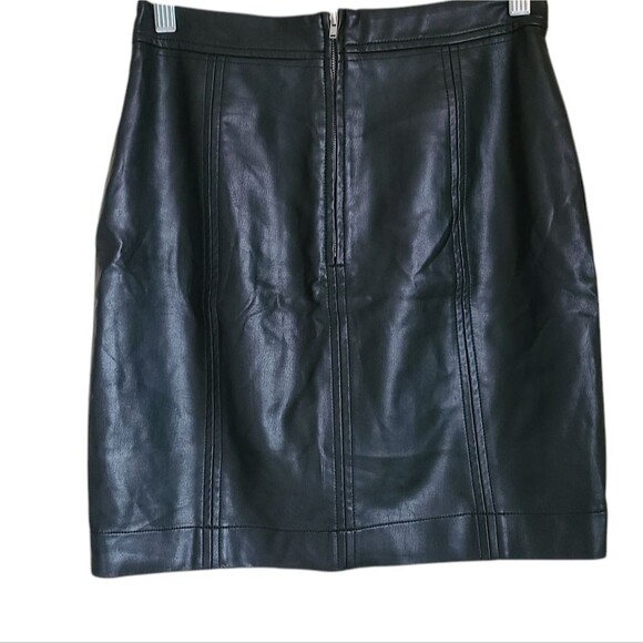 💥SALE! marine layer faux vegan leather pencil skirt black size s - Picture 3 of 6